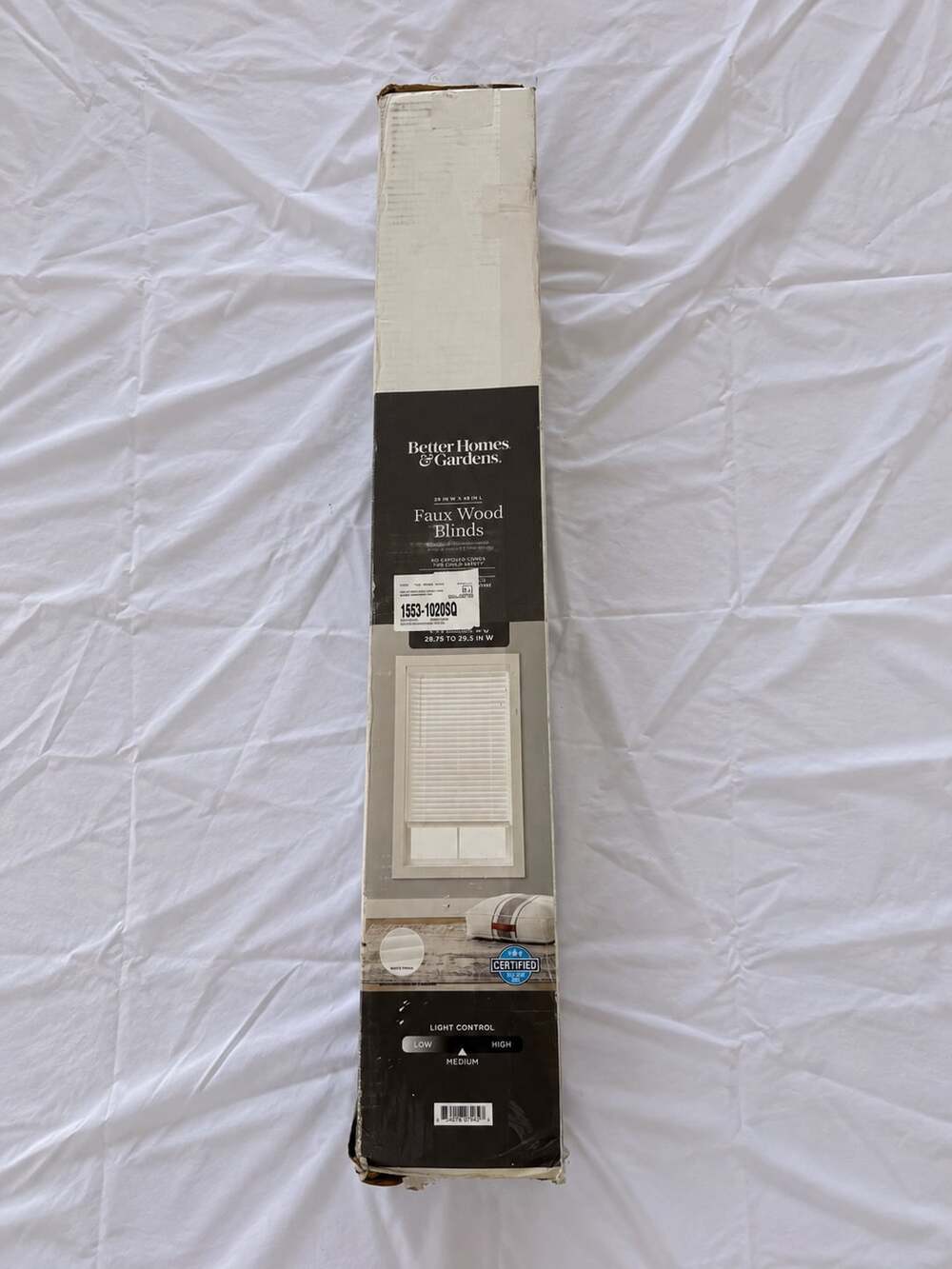 Lot of 2 Better Homes & Gardens 30 in W x 48 in L Faux Wood Blinds